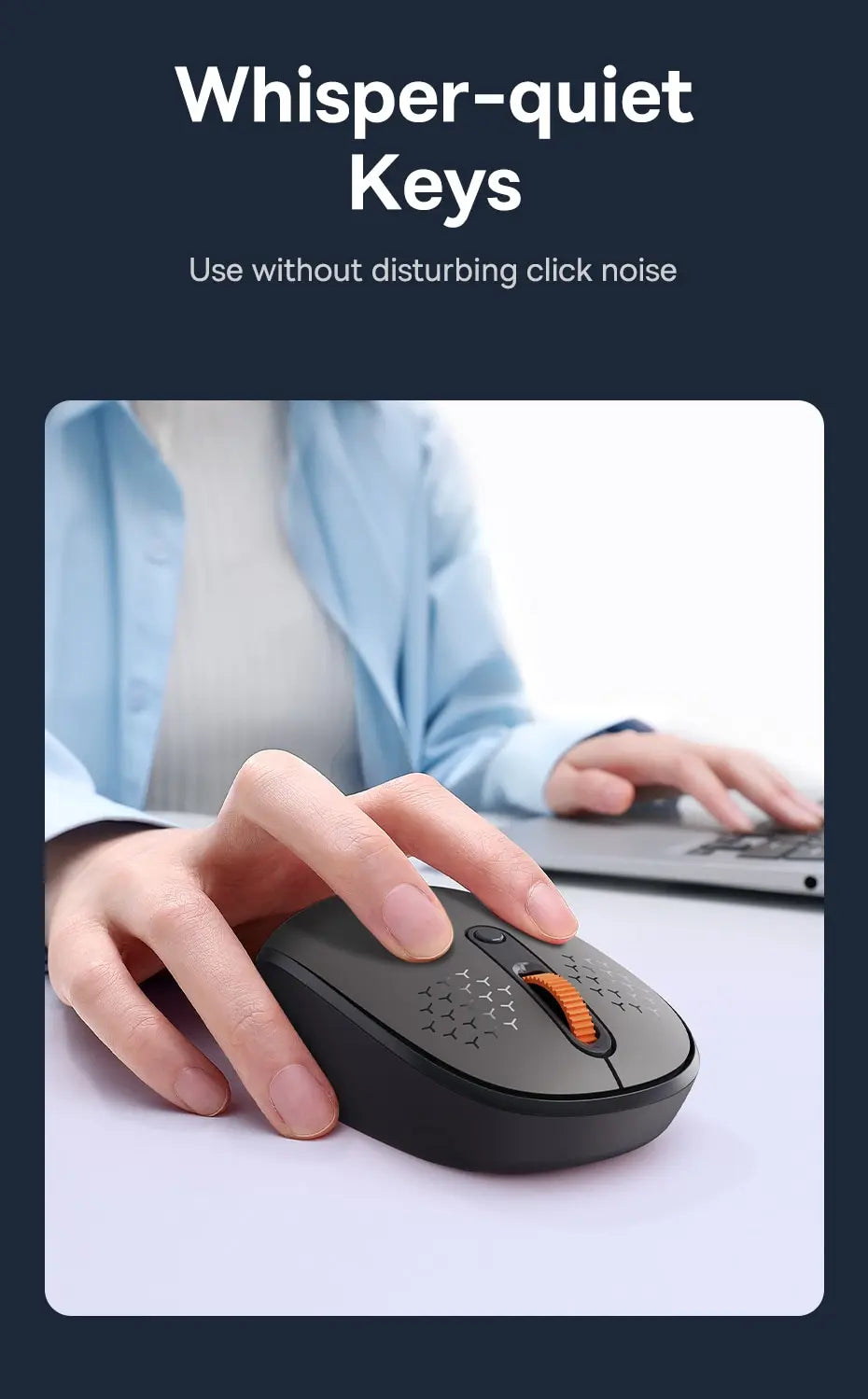 Rato Wireless BASEUS F01B – Bluetooth 5.0, 2.4G Dual Mode, Silencioso, 1600 DPI Rato Wireless BASEUS F01B – Bluetooth 5.0, 2.4G Dual Mode, Silencioso, 1600 DPI